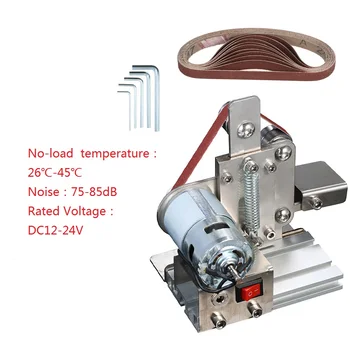 

16pcs Mini Electric Sander Kit Sanding Belts Allen Wrenches Woodworking Double Bearing Polishing Machine Tools