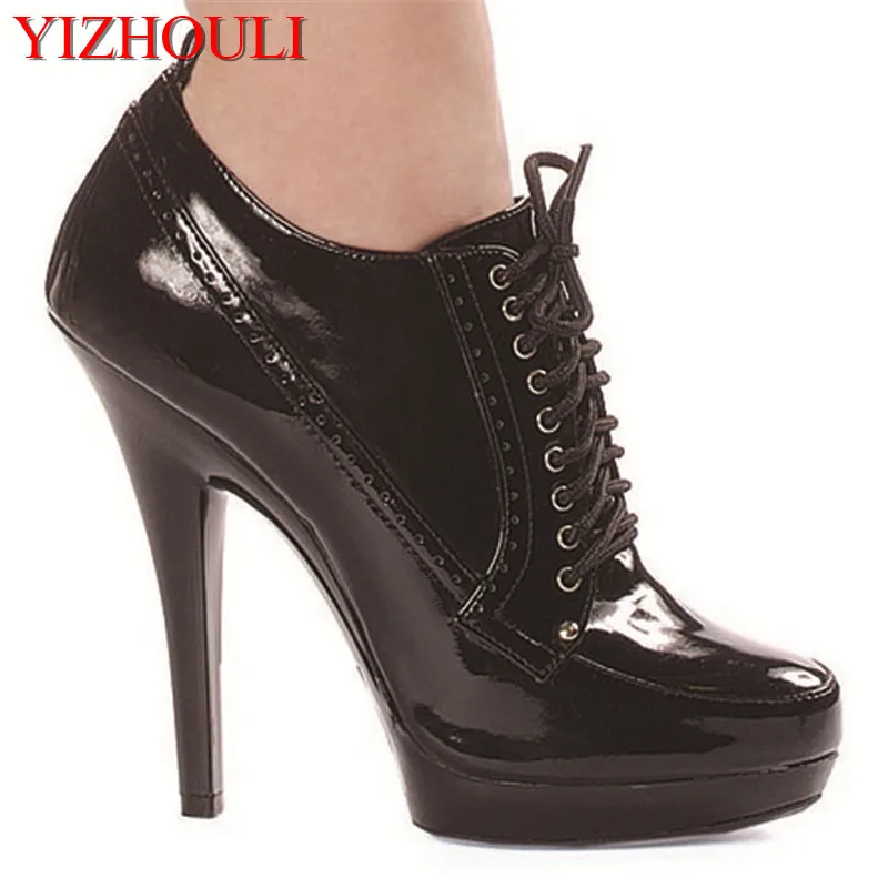 13cm Women's spring autumn soft leather and shoes, daily women's shallow working high heels Dance Shoes