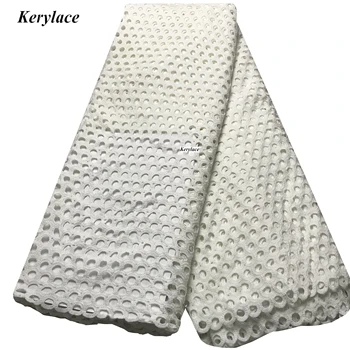 

Off White African Lace Fabric 5 Yards High Quality Nigerian Cord Lace Guipure Mesh Embroidery Sewing Design KRL-1067