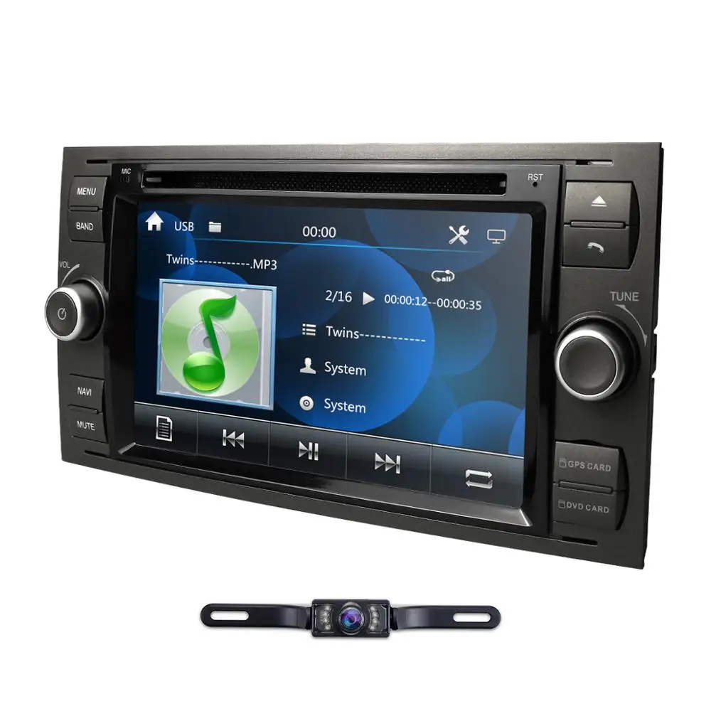 Автомобильный DVD плеер 2 Din для Ford Focus/Mondeo/Transit/C MAX/Fiest GPS навигация 7 дюймов радио 1080P