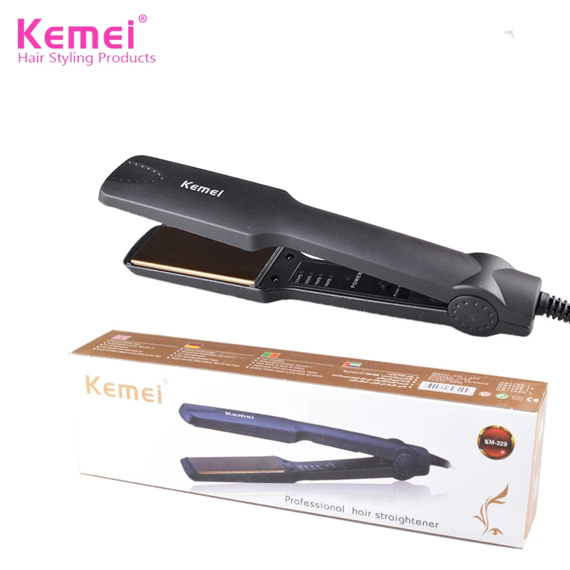 

Kemei Professional Hair Straightener Electric flat irons Adjustable Temperature Hair Ceramic Hot Hairstyle Tools plancha de pelo