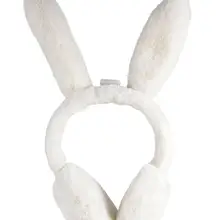 Новинка года; модные теплые зимние аксессуары для ушей; женские меховые зимние наушники с кроликом; Светящиеся Зимние теплые наушники с героями мультфильмов