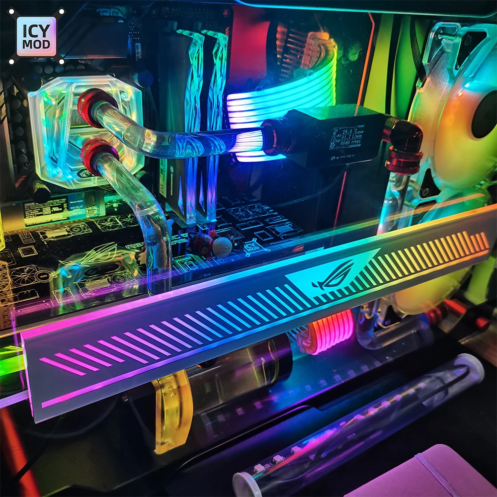 Боковая панель RGB для графического процессора, настраиваемый чехол для ...