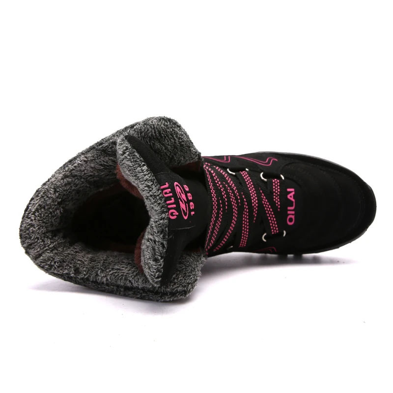 

New Arrival Fashion Suede Leather Women Snow Boots Winter Warm Plush Women's boots Waterproof Ankle Boots Flat shoes 35-42