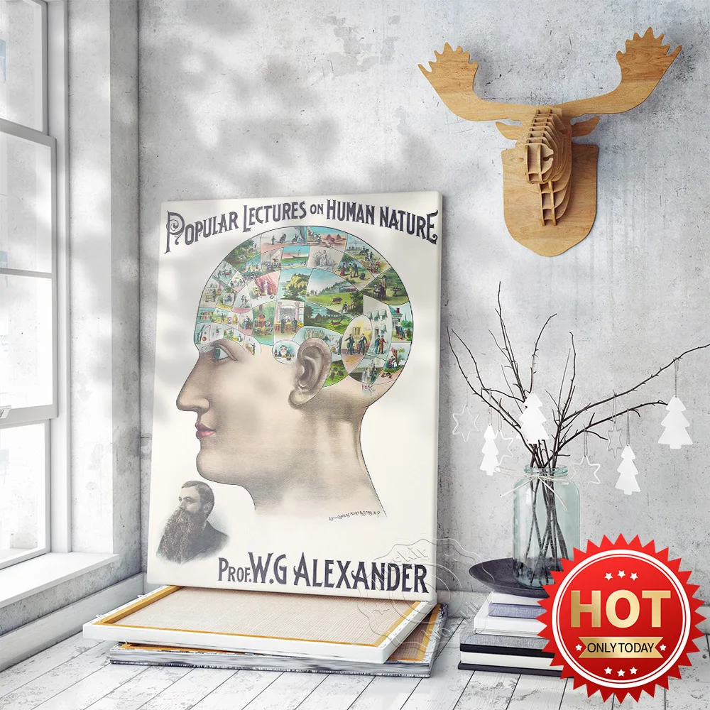 

Popular Lectures On Human Nature Wall Art Canvas Painting Poster, Nordic Print Wall Pictures, Human Nature Poster Art Decor Gift
