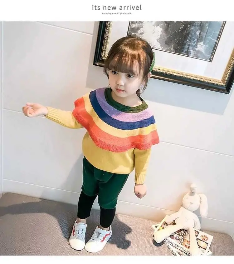 Baby Girls Winter Sweater Pullover Knitted Solid Top Sweaters