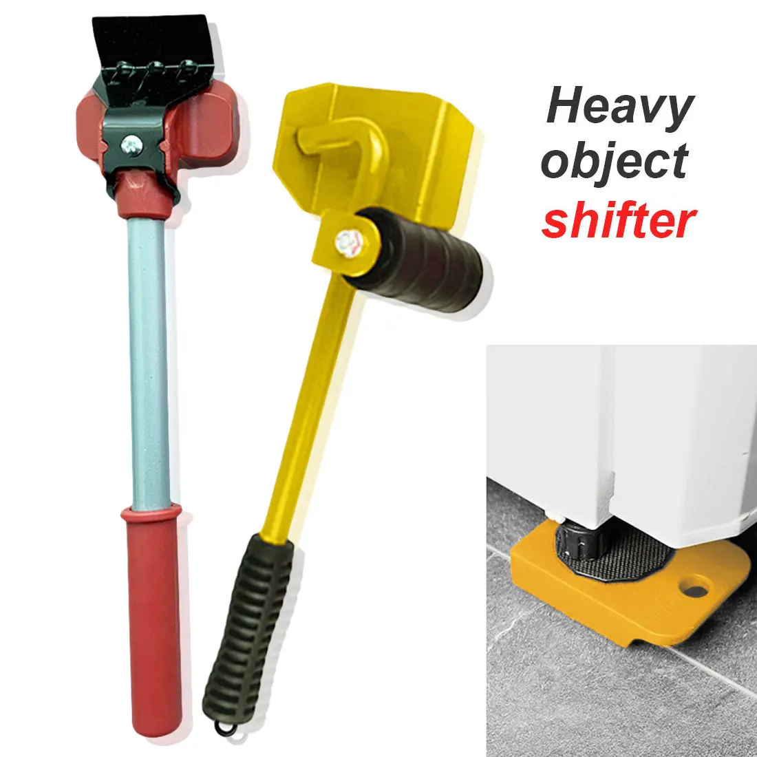 

5Pcs/set Furniture Moving Transport Set 4 Mover Roller+1 Wheel Bar Furniture Transport Lifter Household Hand Tool Set