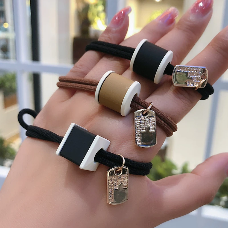 Резинка для волос в Корейском стиле модные простые резинки переводное колесо