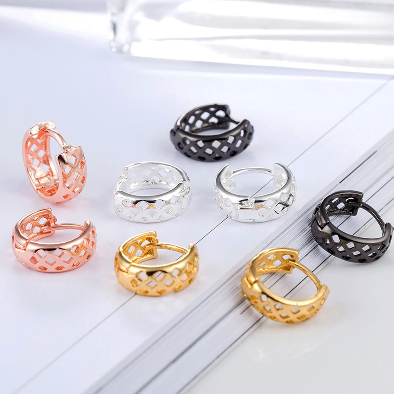 

Женские модные серьги-кольца в простом стиле, маленькие полые тонкие минималистичные серьги Huggies, очаровательные серьги для пирсинга, ювели...