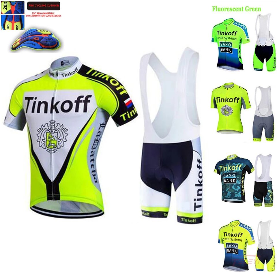 Комплект Джерси с коротким рукавом для велоспорта Tinkoff Saxo Bank Ropa Ciclismo Hombre MTB Одежда