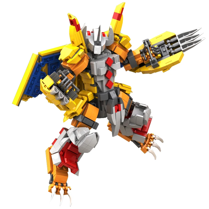Wargraymon строительные блоки Digimon аниме фигурка модель игрушки 19 см героя один кусок