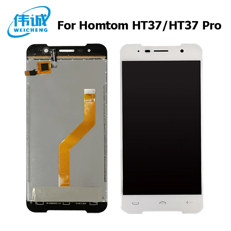 Для HOMTOM HT37 ЖК-дисплей+ сенсорный экран протестированный ЖК-дигитайзер стеклянная панель Замена для HT37 Pro ЖК-дисплей с рамкой