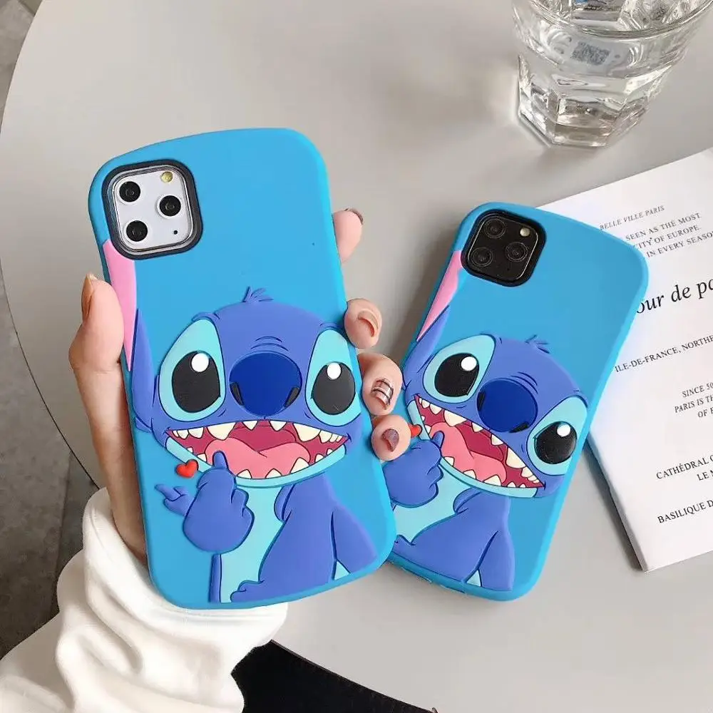 3D мультфильм милый тонкий стежок силиконовый чехол для iPhone 5 5s SE 5C 6 6s X XR Xs 11 Pro Max 7 8