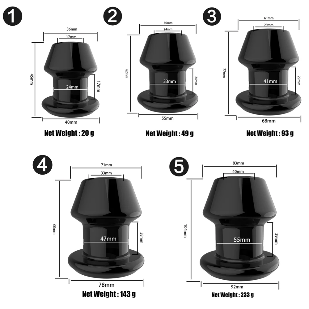 Super Huge Hollow Anal Dilator Enema Butt Plug Silicone Hollow Prostate Massage Vagina Dilator Anus Expander Sex Toys for Adults — view 2