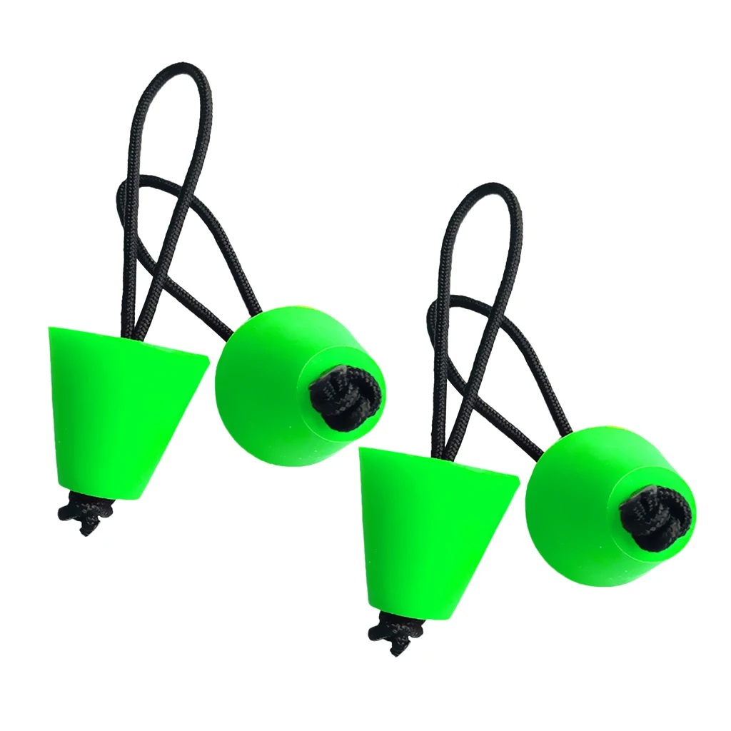 4 Pieces Premium Green Rubber Kayak Marine Boat Scupper Plugs Kit Universal Fits 3/4'' to 1.5'' Holes