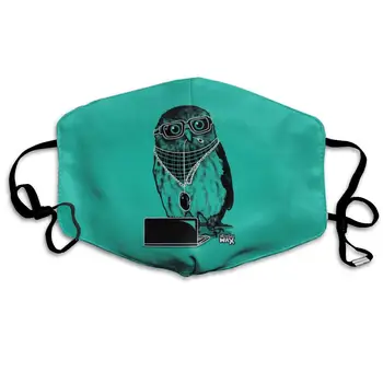 

Mouth Mask For Daily Dress Up, Cute Owl With Scarf Anti-dust Mouth-Muffle, Washable Reusable Holiday Half Face Masks For Mens