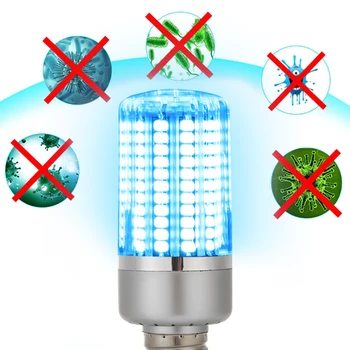

40W E27 UVC Desinfection Light Corn Bulb Ultraviolet Light Remote Control Bactericidal Sterilization Lamp for Home Kill Mites