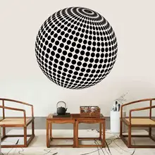 Геометрические стерео круглые шаровые поверхности модели настенные наклейки выдалбливают клейкой бумаги гостиной библиотеки спальня, декоративные рисунки