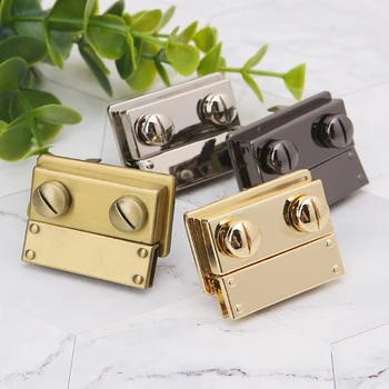 

Women Bag Making Metal Push Lock Briefcase Square Lock Hardware Accessories K9FE