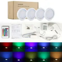 4 шт шкаф RGB светодиодный светильник s под шкаф ночной Светильник кухонный светильник ing лампа с пультом дистанционного управления