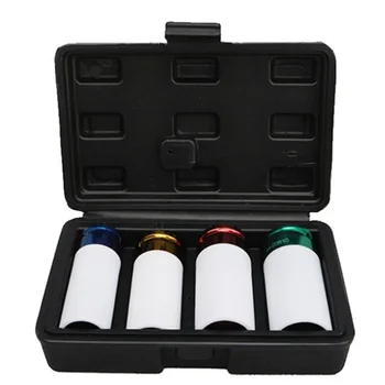 

1/2inch Drive Non-Marring Lug Nut Socket Set,Wall Wheel Nut Deep Impact Socket Drive Set,4 Pieces(17mm 19mm 21mm 22mm)