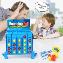 

Bouncing Linking Shots Educational Toys Children'S Portable Jump Ball Four-Line Board Game Toy Double Catapult Competitive Toy