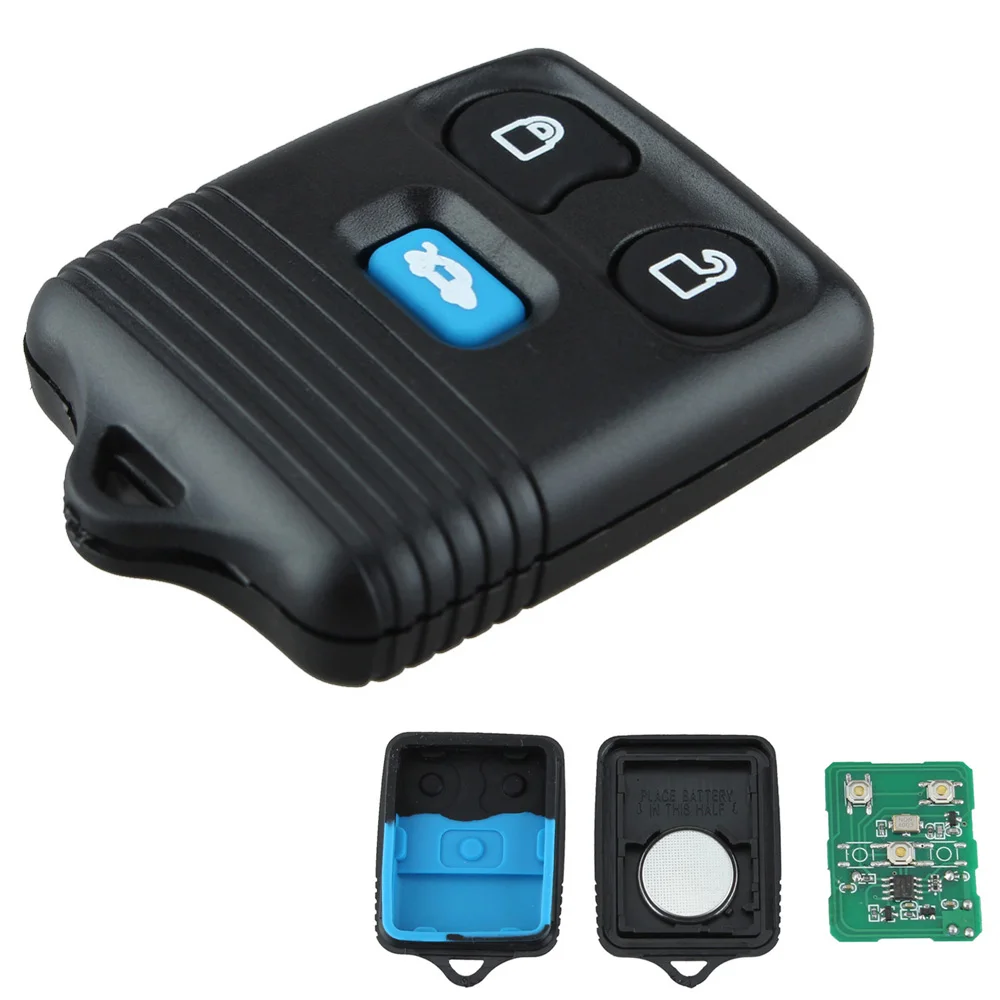 433MHz 3 Buttons Keyless Entry Remote Control Car Key Fob Replacement Fit for Ford Transit MK6 Connect  2000-2006 + Program