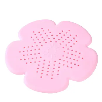 

Unique Design Silicone Sakura Flower Shape Bathroom Shower Kitchen Drain Sink Strainer Filter Hair Filter Strainer