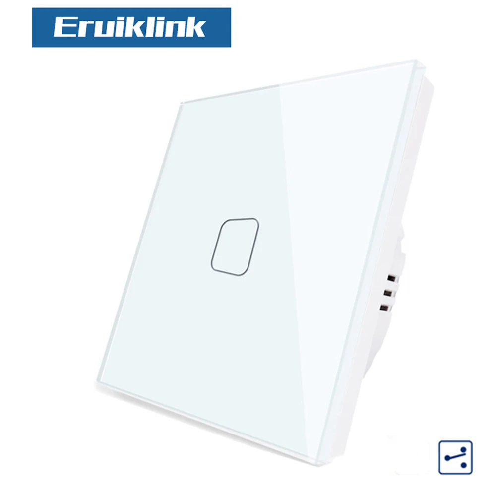 

EU standard Touch Switch , Crystal Glass Panel 1/2/3 Gang 2 Way Touch Switch , AC110V~250V EU Light Wall Touch Screen Switch