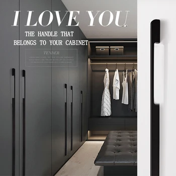 

Yutoko Cabinet Handles Black Gold Long 800mm 1000mm Drawer Bedroom Pull Knobs Aluminum Door Handle Vintage Furniture Hardware