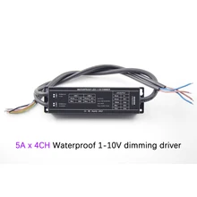 

Waterproof 1-10V Dimming Driver 5A x 4CH LED Controller DC12V-24V Can achieve 4096 gray control level;Power loss memory function