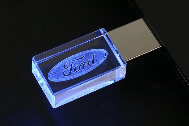 JASTER Ford kristal+ metalen USB флеш-накопитель 4 ГБ 8 ГБ 16 ГБ 32 ГБ 64 ГБ 128 Гб внешний Opslag карта памяти u диск