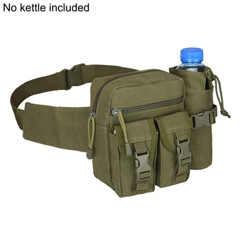 

Men Waist Bag Tactical Waist Pack Pouch with Water Bottle Holder Waterproof 800D Nylon Belt Bum Bag Waist Bag