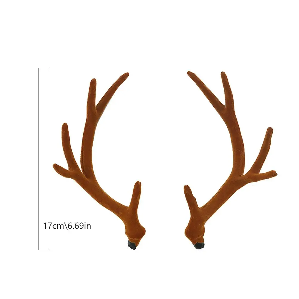 Simulation Plastic Deer Antlers Decor Cosplay Deer Antlers Artificial Deer Horn Headband DIY Accessory Halloween Props Ornament miniature mouse figurines