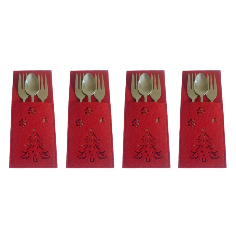 Рождественский костюм ножи вилки мешок декоративные вечерние украшения Санта Клаус Снеговик посуда столовые приборы держатель