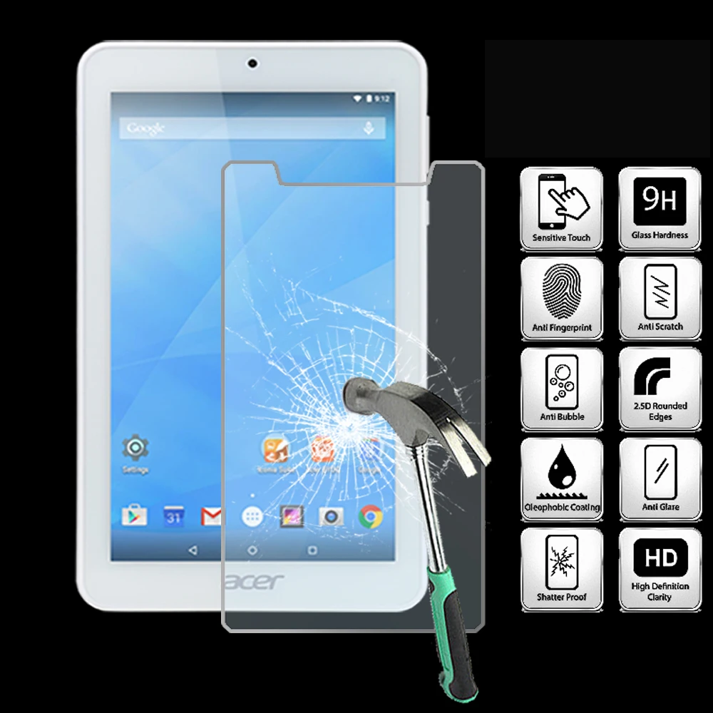 

For Acer Iconia One 7 B1-770 7 Inch Tablet Tempered Glass Screen Protector Cover Explosion-Proof Anti-Scratch Screen Film