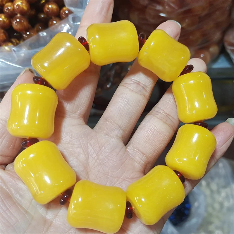 

Лидер продаж, браслет из натуральных бусин из нефрита и воска ручной работы, модные ювелирные изделия, браслеты для мужчин и женщин, подарки на удачу 1