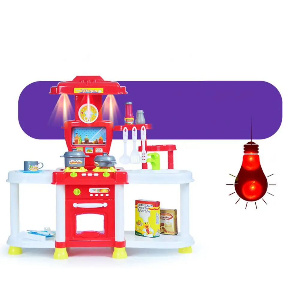 Kuulee, имитирующий детский набор кухонных игрушек с светильник и звуком, игрушечная посуда, украшение в подарок