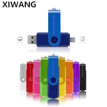 Флеш-накопитель 32 ГБ, 128 ГБ, Usb флешка 8 ГБ, 4 Гб, флеш-накопитель 64 ГБ, металлический u-диск, новинка, OTG, флешка 16 Гб для карты памяти, бесплатный логотип на заказ