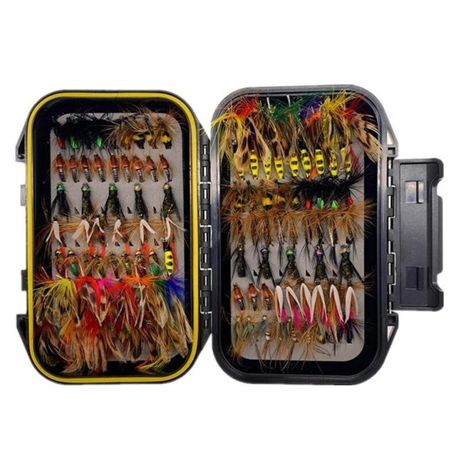 100Pcs Tackle Box Kit - Hard/Soft - Bait/Lure Fishhooks & Tools for  Salt/Freshwater