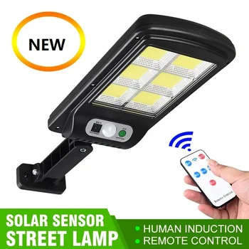 

128 COB Solar Street Lights Outdoor Security Light Wall Lamp Waterproof PIR Motion Sensor Smart Remote Control Lamp Dropshipping