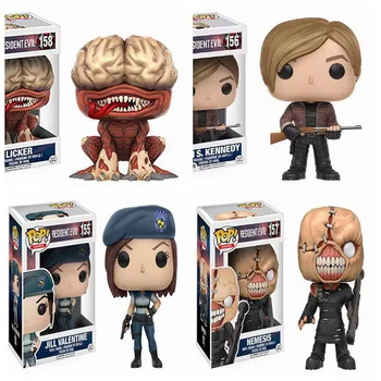 

FUNKO POP NEW Resident Evil 10cm NEMESIS,JILL VALENTINE,LICKER Action Figure Collection Model Toys For children birthday Gifts