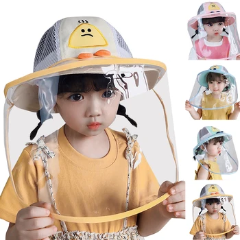 

Lovely Children Anti-Spitting Full Face Shield Sun Protection Bucket Hat Cap mask Face mask Shield mask Hat Cap mask Face mask S