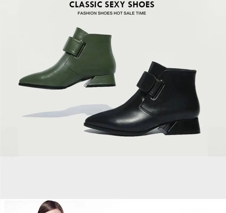 Женские ботинки; коллекция года; зимние Роскошные брендовые зеленые женские ботильоны в стиле ретро; женская обувь свободного кроя из искусственной кожи; женская обувь; Botines Mujer