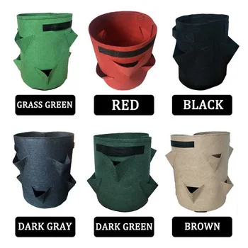 

Garden Outdoor Plants Grow Bag Strawberry Vertical Flower Herb Pouch Root Breathable Vegetable Reusable Round Pot Planter