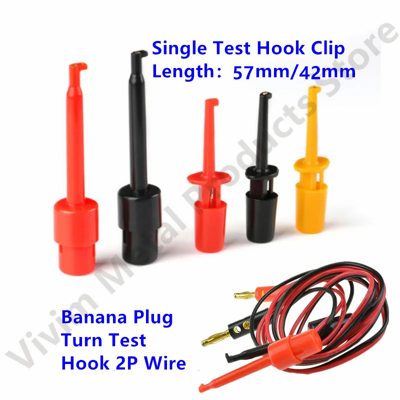 Mini 12Pcs Or 10pcs Single Test Hook Clip Test Probe For Electronic Testing IC Grabber Large Round Crocodile Clip Hook Test Clip