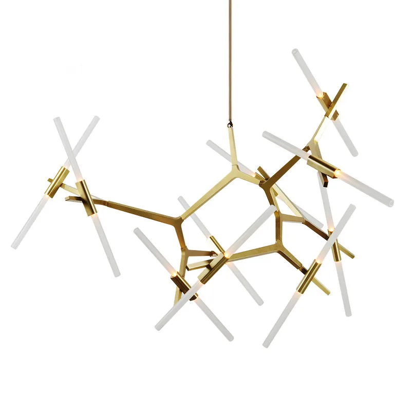 crystal ball chandelier Nordic  LED Chandelier for Dining Room Gold Black 6/10/14/20 Heads adjustable branch chandelier Living Room Restaurant glass chandelier