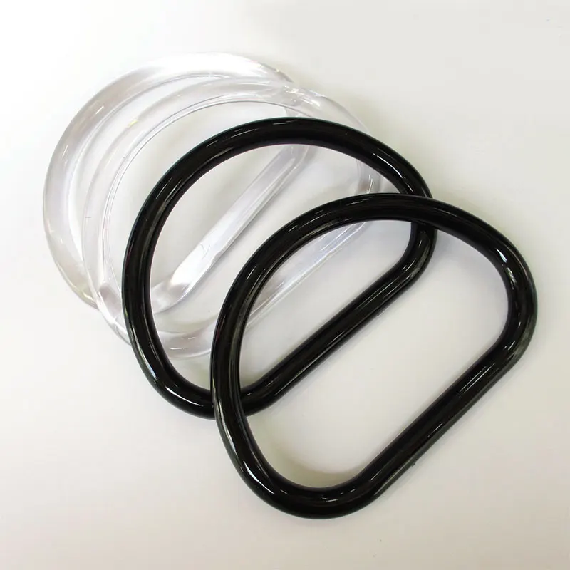 Plastic Ring handles for bags Transparent Replacement DIY accessories for bags Making Shopping Handbag purse strap Accessories