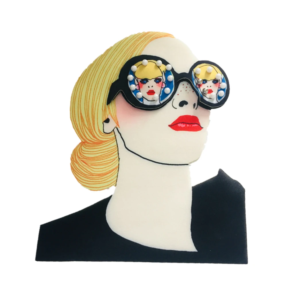 Girl Pattern 3D Design Cloth Patch Sew on Sticker for Clothing Jacket Decor