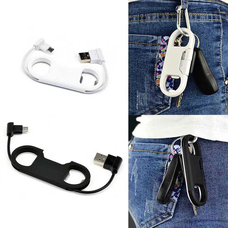 3 in 1 Beer Bottle Opener Keychain USB Data Cable Charging Cable Portable Multifunction Data Cable for IOSAndorid Phones (3)